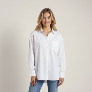 Oversized White Button Down Shirt