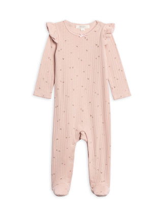 Organic Pointelle Footed Romper