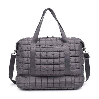 Globetrotter Quilted Nylon Puffer Travel Weekender