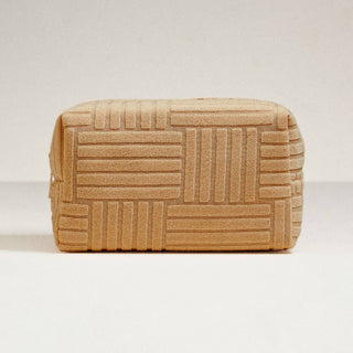 Grid Pattern Cosmetic Pouch Bag