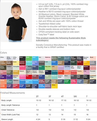 Toddler and Kids Cotton Tees