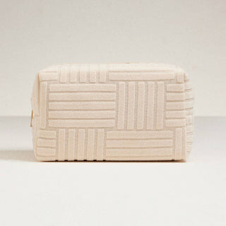 Grid Pattern Cosmetic Pouch Bag
