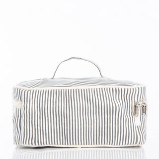 Stripes Train Case Pouch