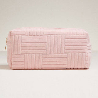 Grid Pattern Cosmetic Pouch Bag