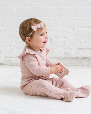 Organic Pointelle Footed Romper