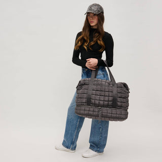 Globetrotter Quilted Nylon Puffer Travel Weekender
