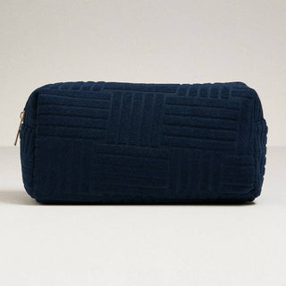 Grid Pattern Cosmetic Pouch Bag
