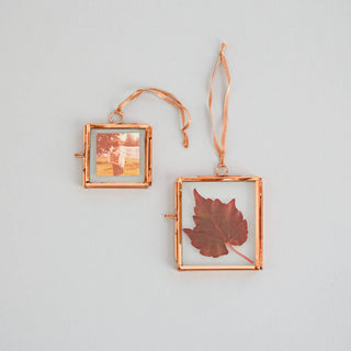 Alia Square Glass Hanging Photo Frame - Handmade