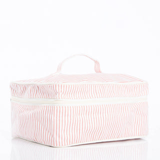 Stripes Train Case Pouch