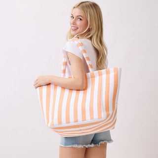 Striped Terry Tote Bag