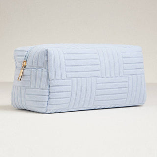 Grid Pattern Cosmetic Pouch Bag