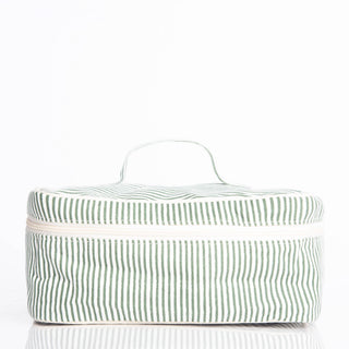 Stripes Train Case Pouch