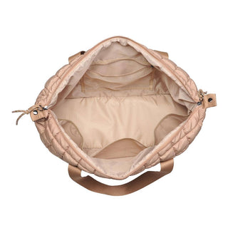 Globetrotter Quilted Nylon Puffer Travel Weekender