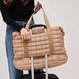 Globetrotter Quilted Nylon Puffer Travel Weekender