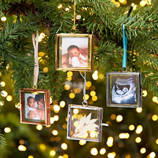 Alia Square Glass Hanging Photo Frame - Handmade