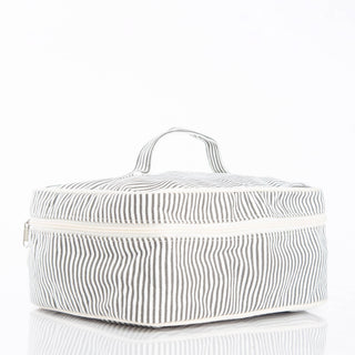 Stripes Train Case Pouch