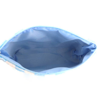 Striped Terry Cloth Cosmetic Pouch Bag
