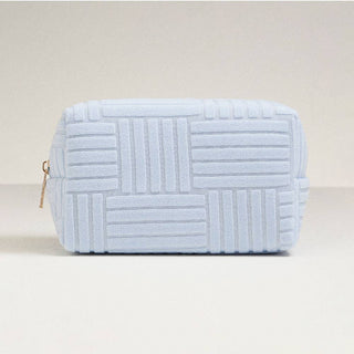 Grid Pattern Cosmetic Pouch Bag