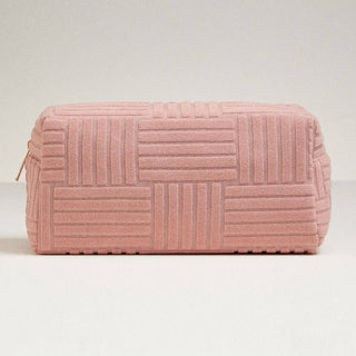 Grid Pattern Cosmetic Pouch Bag