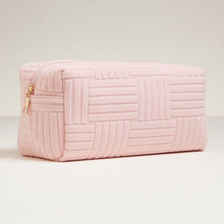 Grid Pattern Cosmetic Pouch Bag