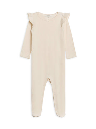Organic Pointelle Footed Romper