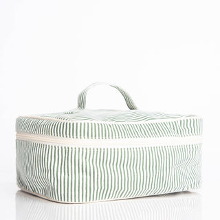 Stripes Train Case Pouch