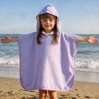 Seersucker Hooded Beach Poncho